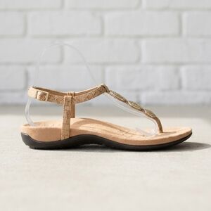 NEW VIONIC women's lizbeth sandals in gold cork